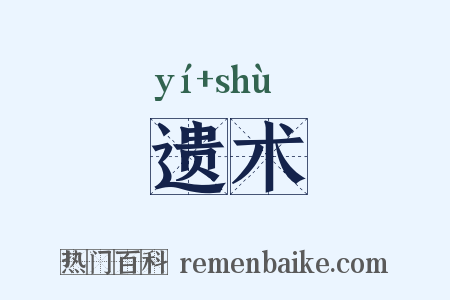 遗术是什么意思的图片